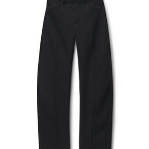 Mid-Rise Tailored Trouser Black with Strings